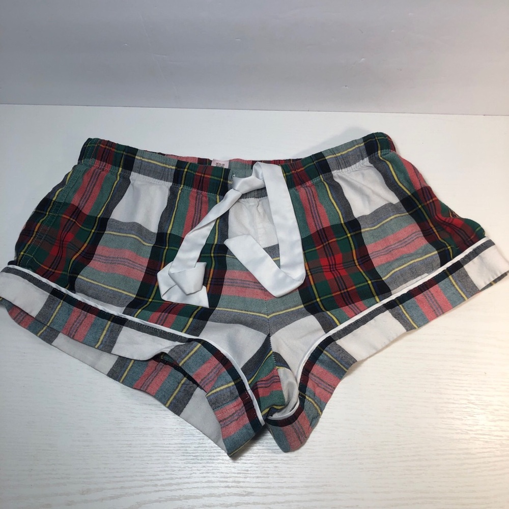 Victoria's Secret Sleep Pajama Shorts Women's Small Plaid Lounge